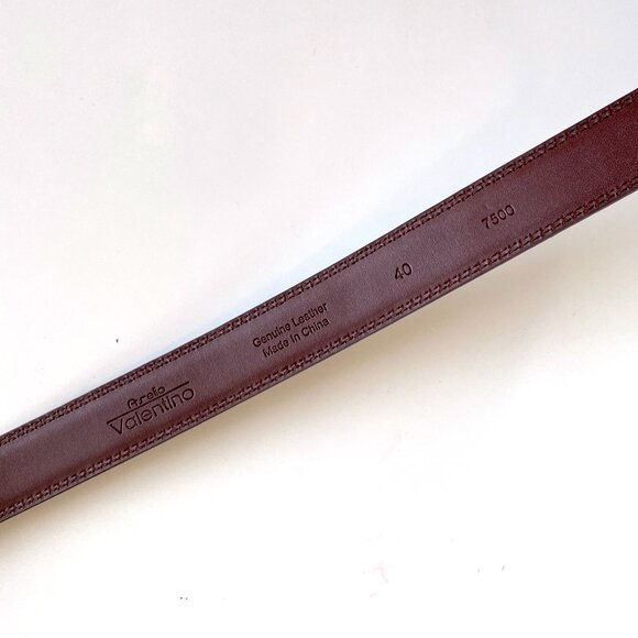 Aurelio Valentino Genuine Leather Men's Size 40 Men's Belt Brown - Picture 2 of 7
